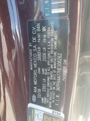 Photo 12 VIN: 3KPFK4A77HE106262 - KIA FORTE LX 