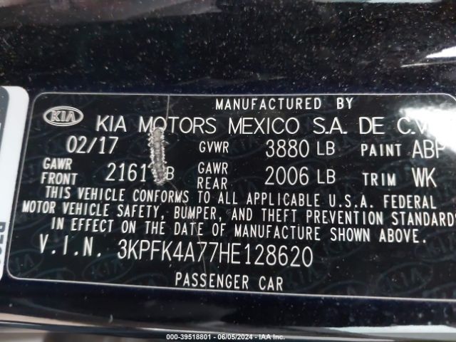 Photo 8 VIN: 3KPFK4A77HE128620 - KIA FORTE 