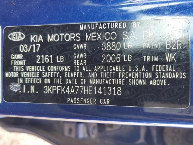 Photo 11 VIN: 3KPFK4A77HE141318 - KIA FORTE LX 