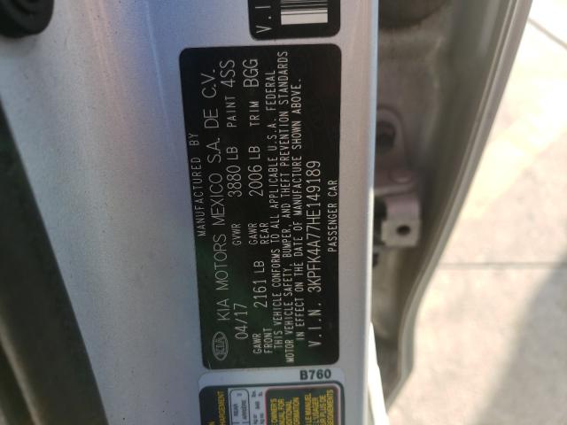 Photo 9 VIN: 3KPFK4A77HE149189 - KIA FORTE LX 