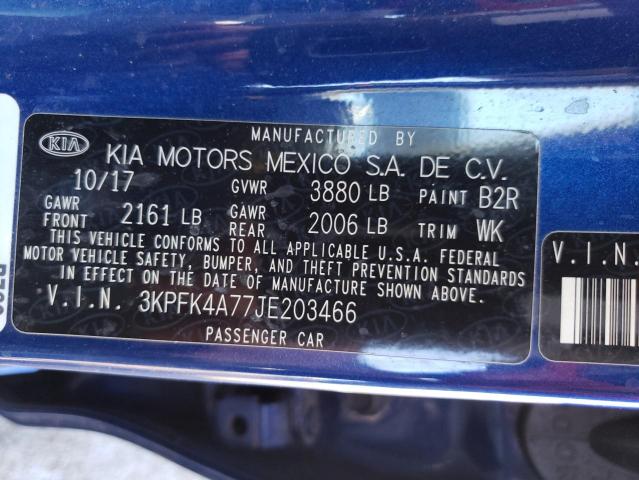 Photo 11 VIN: 3KPFK4A77JE203466 - KIA FORTE LX 