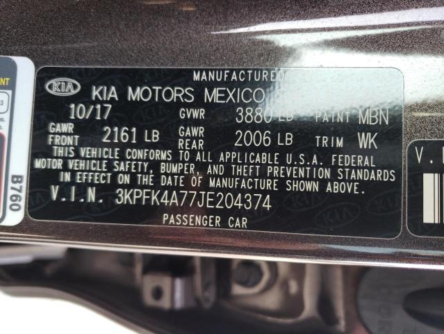 Photo 11 VIN: 3KPFK4A77JE204374 - KIA FORTE 