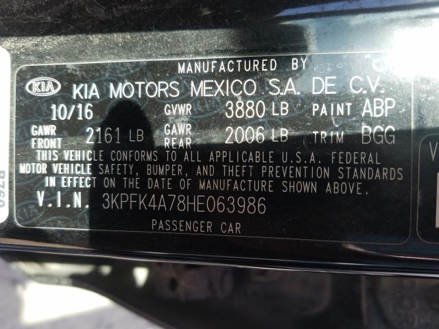 Photo 9 VIN: 3KPFK4A78HE063986 - KIA FORTE LX 