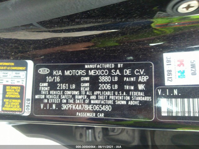 Photo 8 VIN: 3KPFK4A78HE065480 - KIA FORTE 