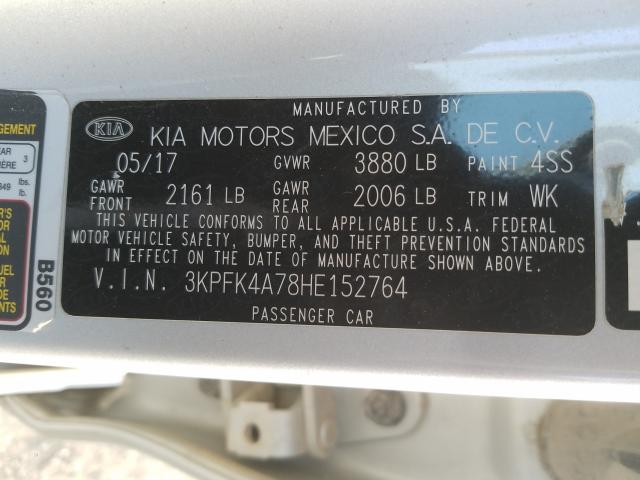 Photo 9 VIN: 3KPFK4A78HE152764 - KIA FORTE LX 