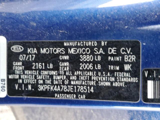 Photo 11 VIN: 3KPFK4A78JE178514 - KIA FORTE LX 