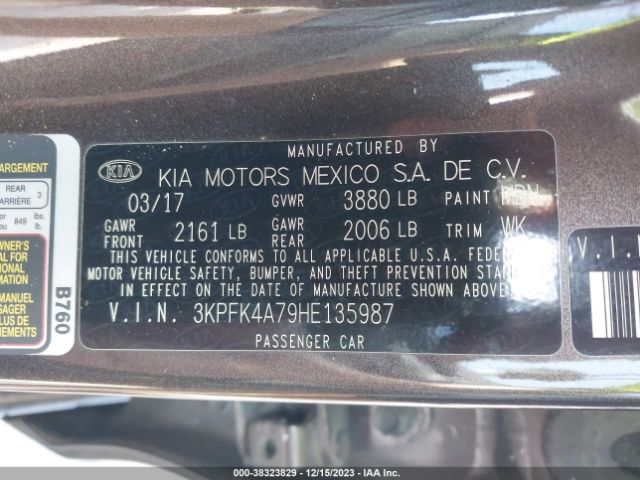 Photo 8 VIN: 3KPFK4A79HE135987 - KIA FORTE 