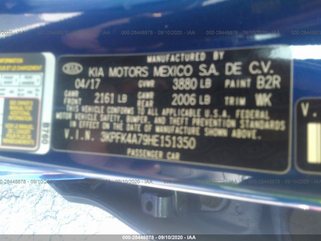 Photo 8 VIN: 3KPFK4A79HE151350 - KIA FORTE 