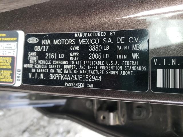 Photo 9 VIN: 3KPFK4A79JE182944 - KIA FORTE LX 