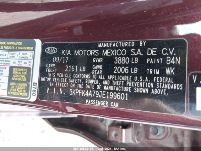 Photo 8 VIN: 3KPFK4A79JE199601 - KIA FORTE 