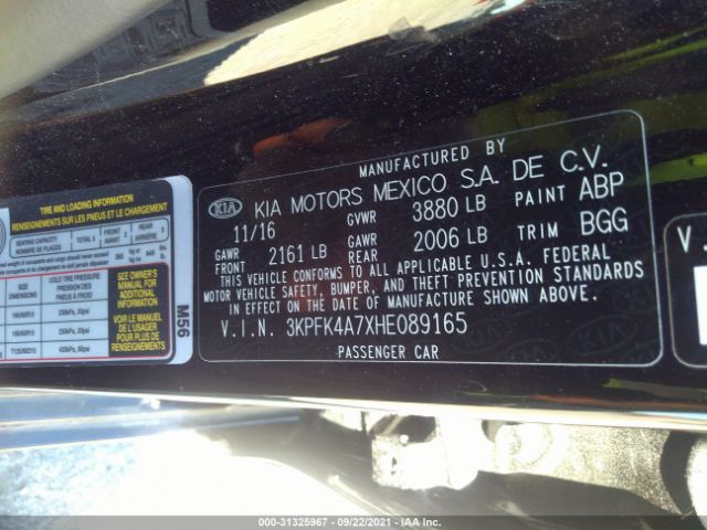 Photo 8 VIN: 3KPFK4A7XHE089165 - KIA FORTE 