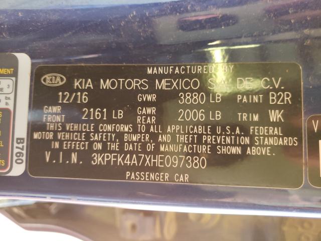 Photo 9 VIN: 3KPFK4A7XHE097380 - KIA FORTE LX 