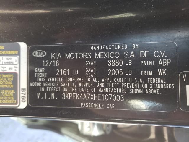 Photo 9 VIN: 3KPFK4A7XHE107003 - KIA FORTE LX 