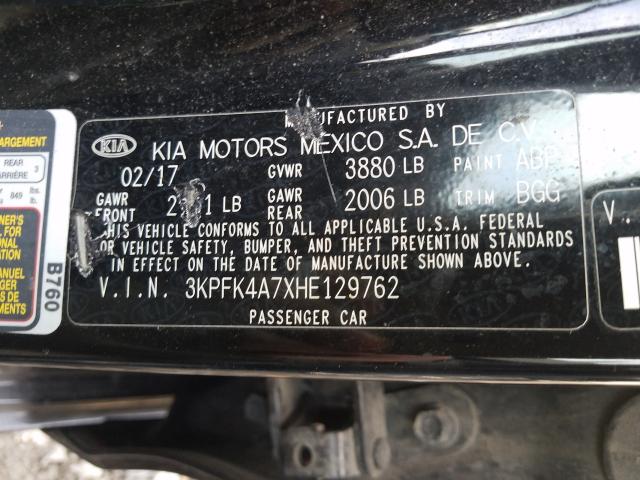 Photo 9 VIN: 3KPFK4A7XHE129762 - KIA FORTE LX 