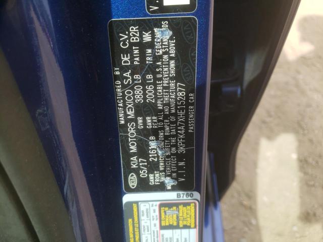 Photo 11 VIN: 3KPFK4A7XHE152877 - KIA FORTE LX 