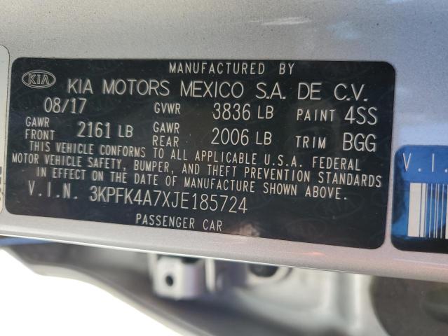 Photo 11 VIN: 3KPFK4A7XJE185724 - KIA FORTE LX 