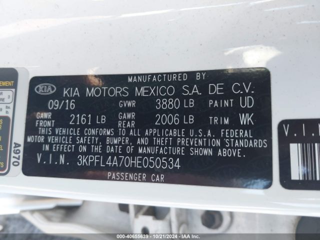 Photo 8 VIN: 3KPFL4A70HE050534 - KIA FORTE 