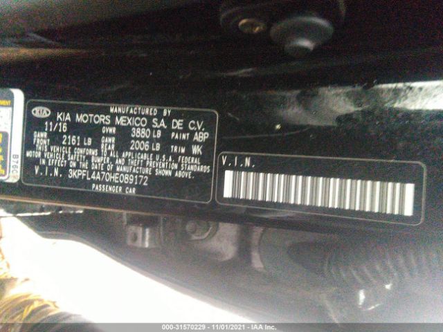 Photo 8 VIN: 3KPFL4A70HE089172 - KIA FORTE 