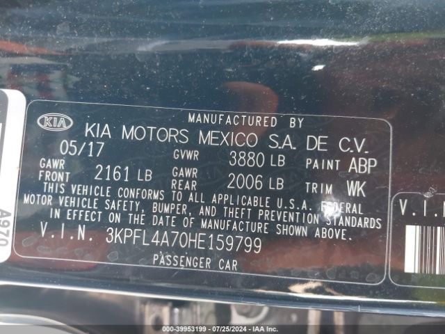 Photo 8 VIN: 3KPFL4A70HE159799 - KIA FORTE 