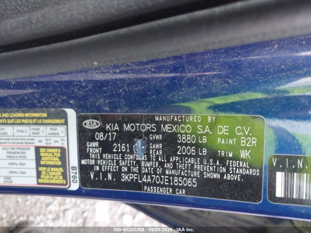 Photo 8 VIN: 3KPFL4A70JE185065 - KIA FORTE 