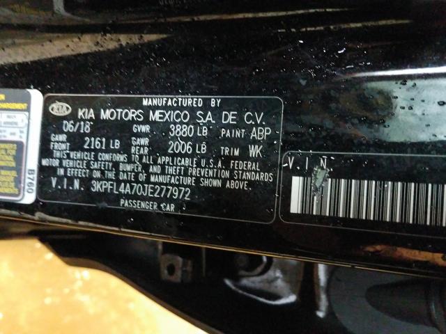 Photo 9 VIN: 3KPFL4A70JE277972 - KIA FORTE LX 