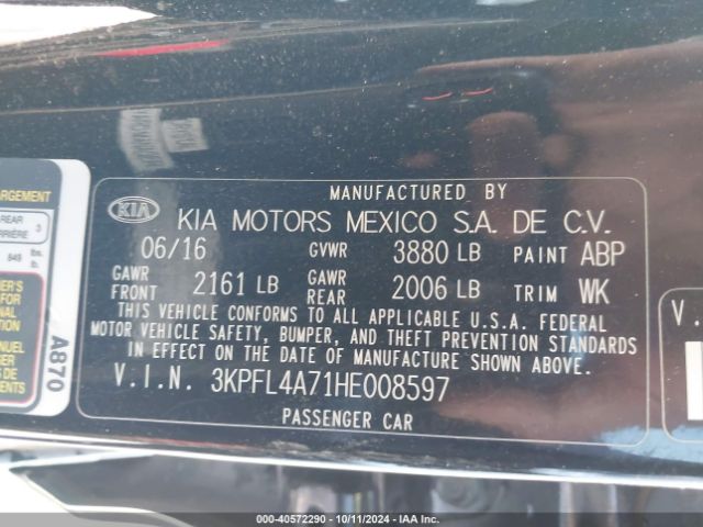 Photo 8 VIN: 3KPFL4A71HE008597 - KIA FORTE 