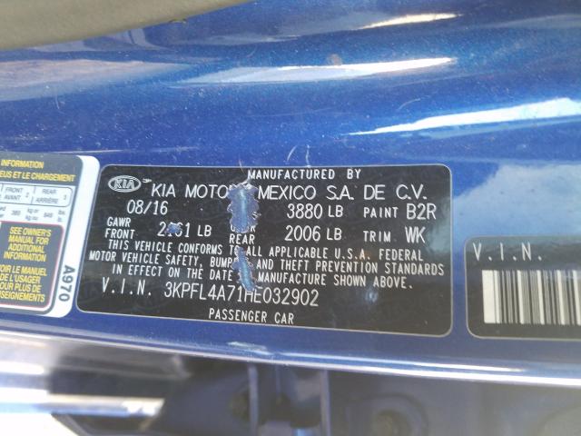 Photo 9 VIN: 3KPFL4A71HE032902 - KIA FORTE 