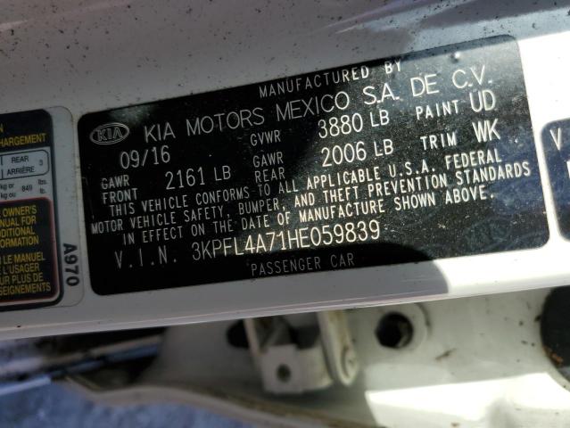 Photo 9 VIN: 3KPFL4A71HE059839 - KIA FORTE LX 