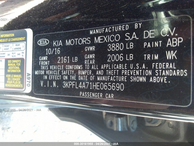 Photo 8 VIN: 3KPFL4A71HE065690 - KIA FORTE 