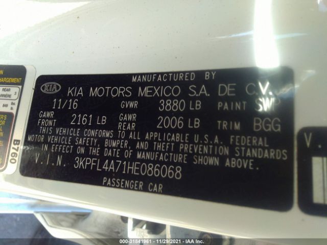 Photo 8 VIN: 3KPFL4A71HE086068 - KIA FORTE 