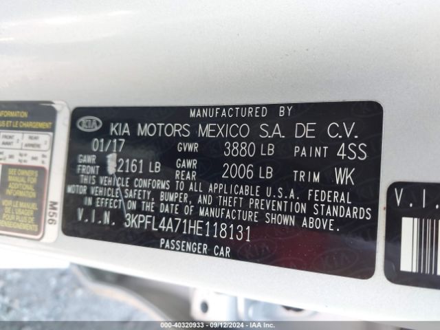 Photo 8 VIN: 3KPFL4A71HE118131 - KIA FORTE 