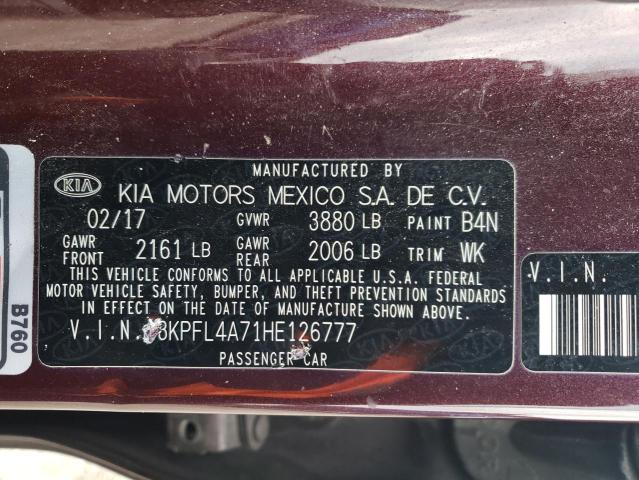 Photo 11 VIN: 3KPFL4A71HE126777 - KIA FORTE LX 