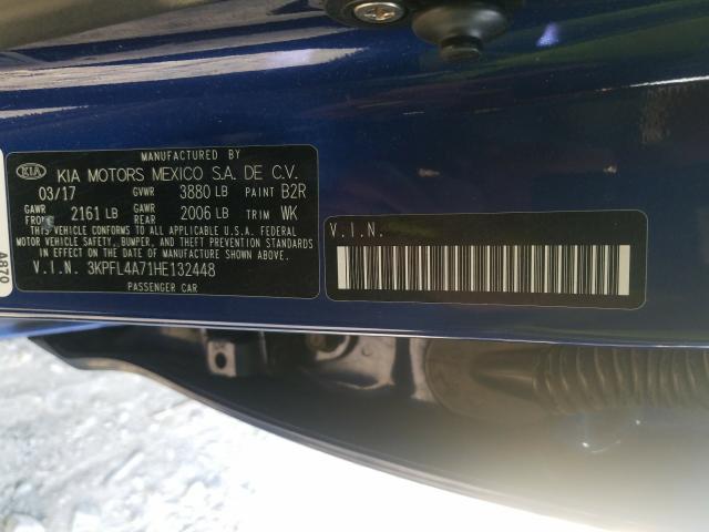 Photo 9 VIN: 3KPFL4A71HE132448 - KIA FORTE LX 