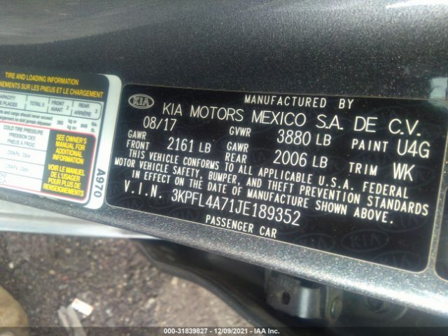 Photo 8 VIN: 3KPFL4A71JE189352 - KIA FORTE 