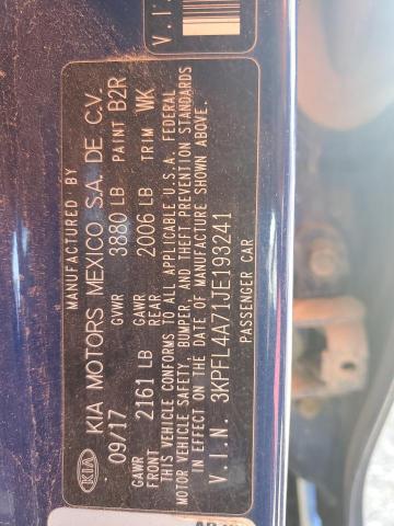 Photo 11 VIN: 3KPFL4A71JE193241 - KIA FORTE 