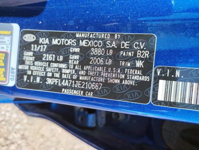 Photo 11 VIN: 3KPFL4A71JE210667 - KIA FORTE LX 