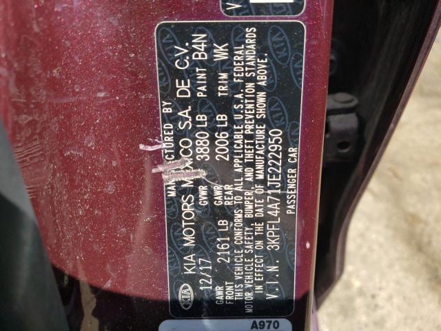 Photo 11 VIN: 3KPFL4A71JE222950 - KIA FORTE LX 