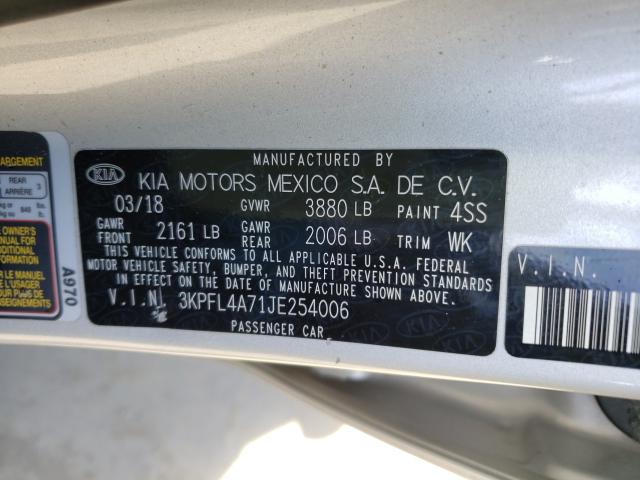 Photo 9 VIN: 3KPFL4A71JE254006 - KIA FORTE LX 