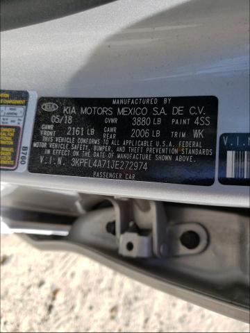 Photo 9 VIN: 3KPFL4A71JE272974 - KIA FORTE LX 