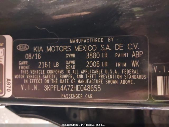 Photo 8 VIN: 3KPFL4A72HE048655 - KIA FORTE 