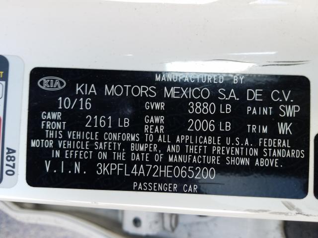 Photo 9 VIN: 3KPFL4A72HE065200 - KIA FORTE LX 