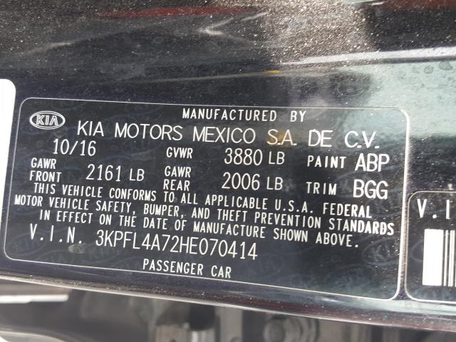 Photo 9 VIN: 3KPFL4A72HE070414 - KIA FORTE LX 