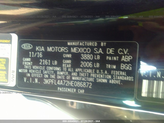 Photo 8 VIN: 3KPFL4A72HE086872 - KIA FORTE 