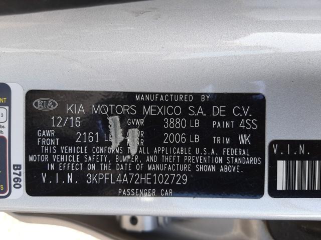 Photo 9 VIN: 3KPFL4A72HE102729 - KIA FORTE LX 