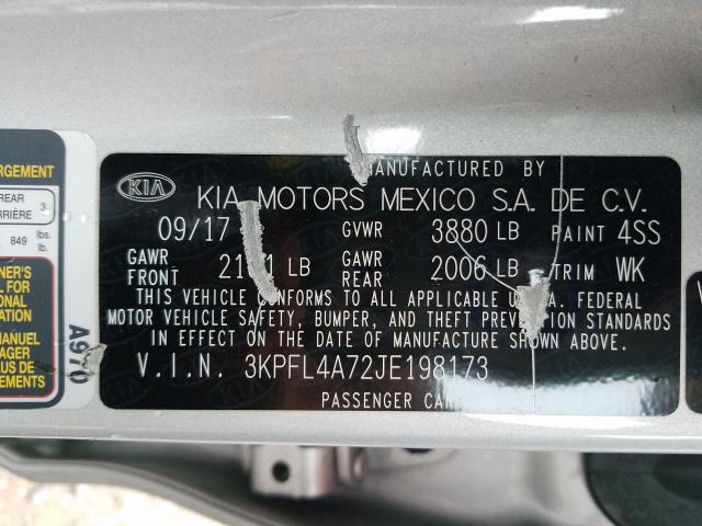 Photo 9 VIN: 3KPFL4A72JE198173 - KIA FORTE LX 