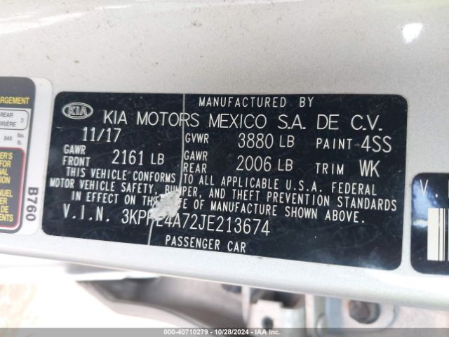 Photo 8 VIN: 3KPFL4A72JE213674 - KIA FORTE 