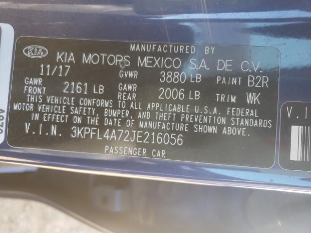 Photo 9 VIN: 3KPFL4A72JE216056 - KIA FORTE LX 