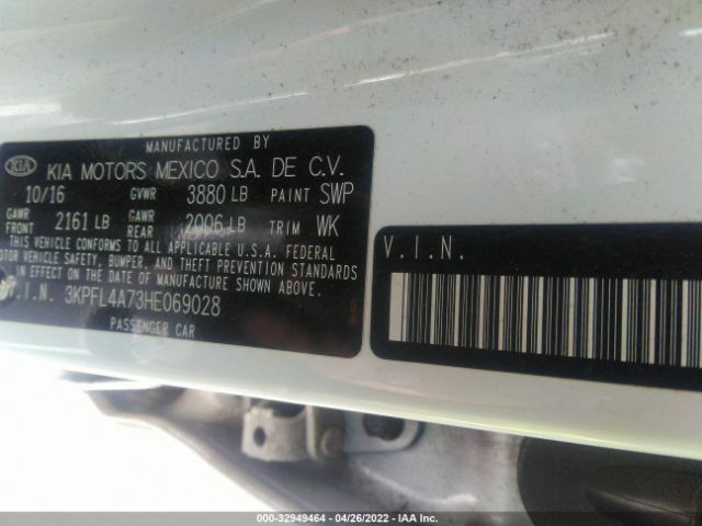 Photo 8 VIN: 3KPFL4A73HE069028 - KIA FORTE 