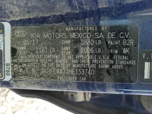 Photo 9 VIN: 3KPFL4A73HE153740 - KIA FORTE 