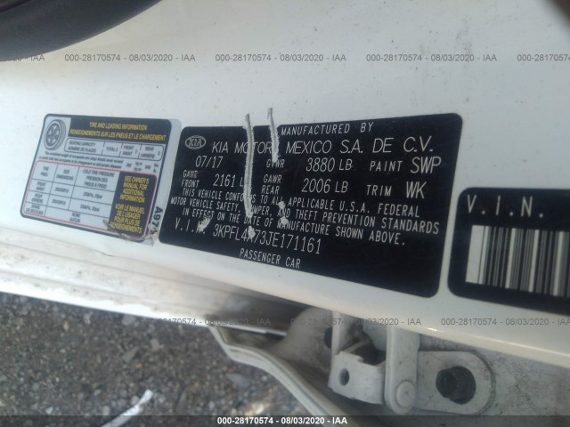 Photo 8 VIN: 3KPFL4A73JE171161 - KIA FORTE 